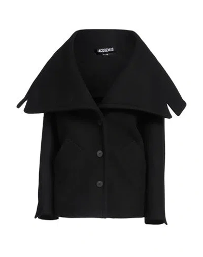 Jacquemus Le Caban Caruso Draped-collar Jacket Women In Black
