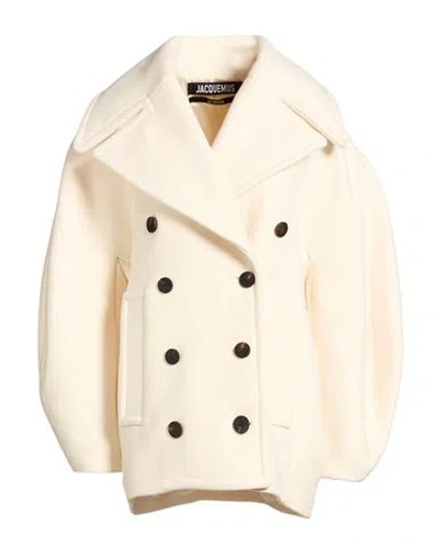 Jacquemus Woman Coat Ivory Size 2 Virgin Wool In Neutral