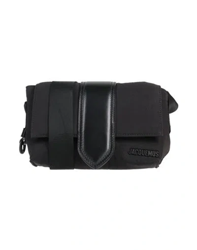JACQUEMUS JACQUEMUS WOMAN CROSS-BODY BAG BLACK SIZE - TEXTILE FIBERS, LEATHER