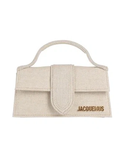Jacquemus Woman Handbag Beige Size - Linen, Cotton, Acrylic In Sand