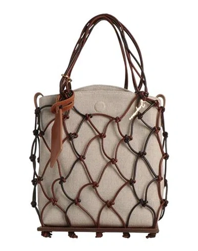 Jacquemus Woman Handbag Beige Size - Soft Leather, Textile Fibers