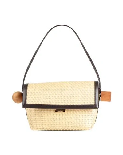 Jacquemus Woman Handbag Beige Size - Paper, Cotton, Cow Leather In Sand