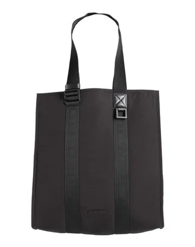 Jacquemus Man Handbag Black Size - Cotton, Cowhide