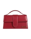 Jacquemus Woman Handbag Burgundy Size - Cow Leather In Red