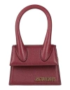 Jacquemus Woman Handbag Burgundy Size - Soft Leather In Red