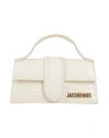Jacquemus Le Bambino Linen Top-handle Bag In White