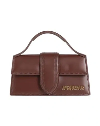 JACQUEMUS JACQUEMUS WOMAN HANDBAG DARK BROWN SIZE - LEATHER