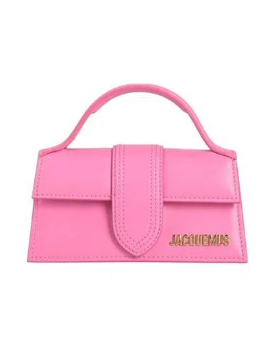 Jacquemus Woman Handbag Fuchsia Size - Cow Leather, Cotton In Pink