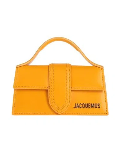 Jacquemus Woman Handbag Yellow Size - Cow Leather, Cotton