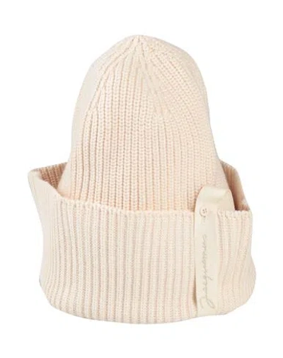 Jacquemus Woman Hat Beige Size Onesize Cotton In Neutral