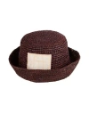 Jacquemus Woman Hat Chocolate Brown Size 7 ⅛ Natural Raffia In Brown