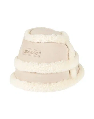 Jacquemus Woman Hat Ivory Size 6 ⅞ Lambskin In Neutral