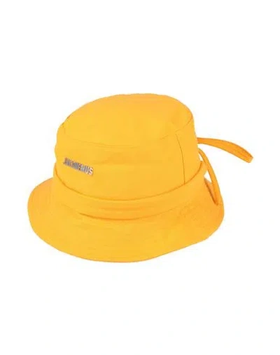 Jacquemus Woman Hat Mandarin Size 7 ⅜ Cotton In Yellow