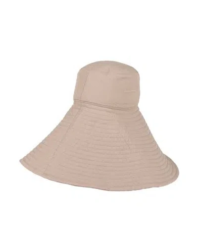 Jacquemus Woman Hat Taupe Size 6 ⅞ Cotton, Polyamide In Grey