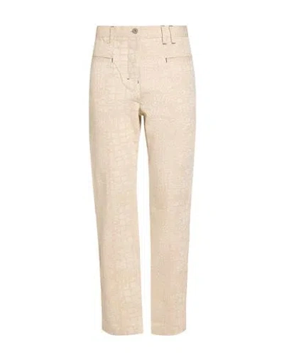 Jacquemus Woman Jeans Beige Size 24 Cotton In Brown
