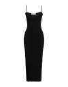 Jacquemus Embellished Ribbed-knit Midi Dress In Black