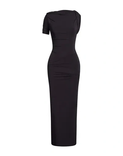 Jacquemus Woman Maxi Dress Charcoal Size Xs Viscose, Polyester, Elastane In Gray