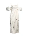 Jacquemus Woman Maxi Dress Ivory Size 6 Viscose, Elastane, Polyester, Cotton In White
