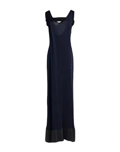 Jacquemus Woman Maxi Dress Midnight Blue Size 6 Viscose, Linen