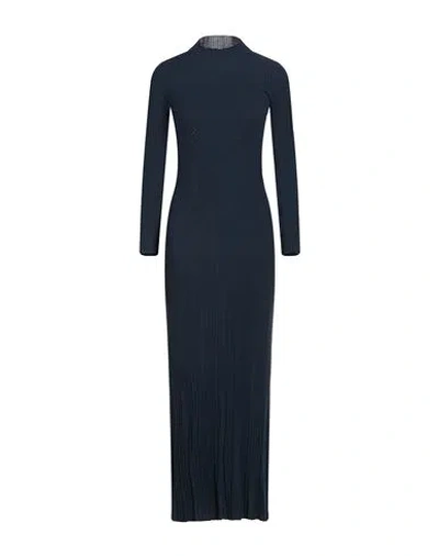 Jacquemus Woman Maxi Dress Navy Size 2 Viscose, Polyester In Blue
