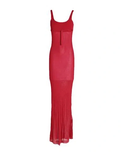 Jacquemus Woman Maxi Dress Red Size 4 Recycled Polyester, Polyester, Polyamide