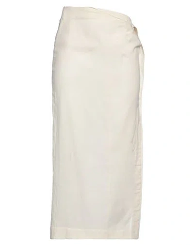 Jacquemus Woman Long Skirt Ivory Size 2 Cotton In White
