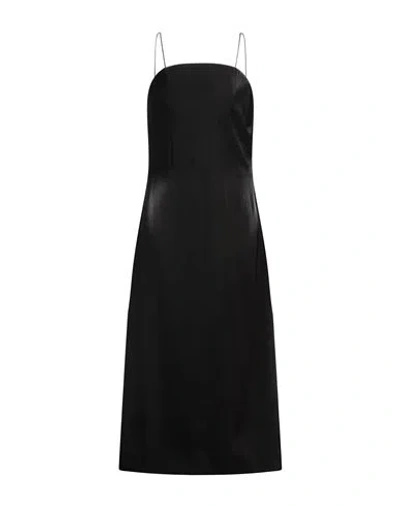 JACQUEMUS JACQUEMUS WOMAN MIDI DRESS BLACK SIZE 10 VISCOSE, POLYESTER