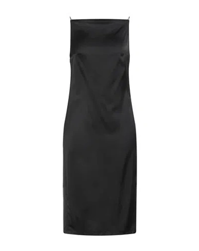 JACQUEMUS JACQUEMUS WOMAN MIDI DRESS BLACK SIZE 6 VISCOSE, ELASTANE
