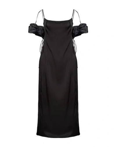Jacquemus Woman Midi Dress Black Size 8 Viscose, Elastane