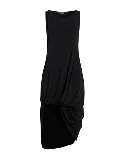 Jacquemus Woman Midi Dress Black Size M Viscose, Polyester, Elastane