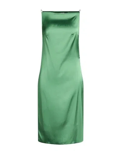 Jacquemus Woman Midi Dress Green Size 2 Viscose, Elastane