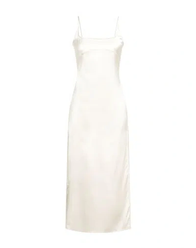 Jacquemus Woman Midi Dress Ivory Size 4 Viscose, Elastane