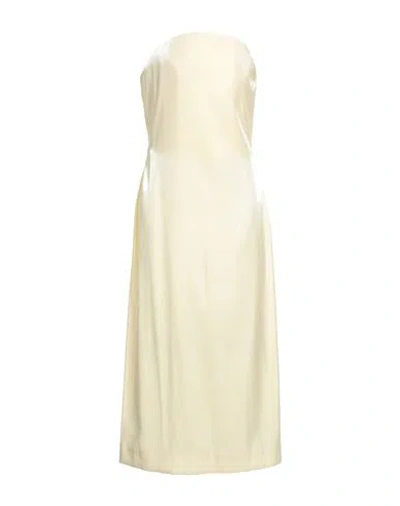 Jacquemus Woman Midi Dress Pastel Yellow Size 8 Viscose, Polyester