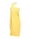 Jacquemus Woman Midi Dress Yellow Size M Cupro, Elastane