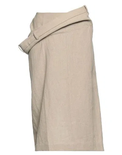 Jacquemus Woman Midi Skirt Beige Size 4 Linen In Neutral