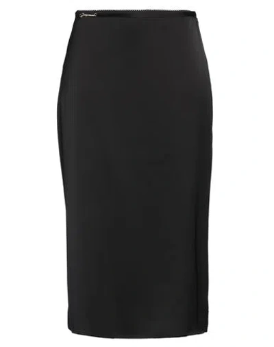 Jacquemus Woman Midi Skirt Black Size 6 Viscose, Elastane