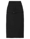 JACQUEMUS JACQUEMUS WOMAN MIDI SKIRT BLACK SIZE 6 VIRGIN WOOL