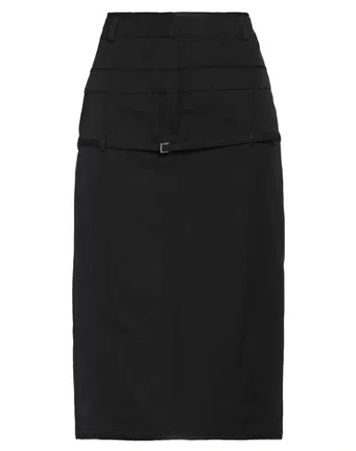 Jacquemus Woman Midi Skirt Black Size 6 Virgin Wool