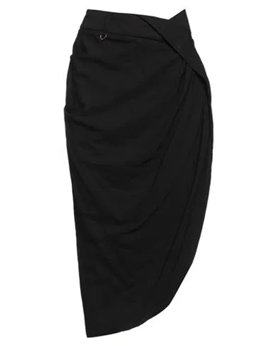Jacquemus Woman Midi Skirt Black Size 8 Viscose, Polyamide