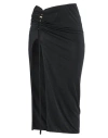 Jacquemus Woman Midi Skirt Black Size Xs Cupro, Elastane In Black