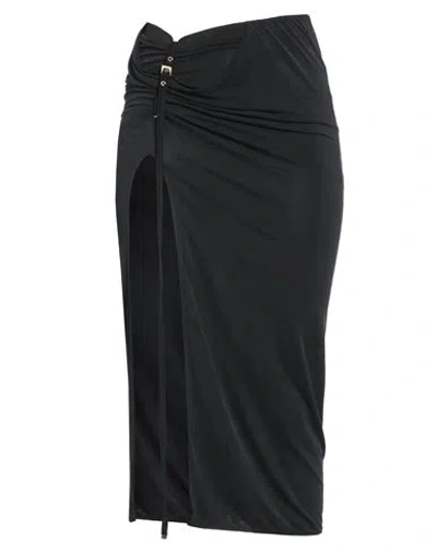 Jacquemus Woman Midi Skirt Black Size Xs Cupro, Elastane