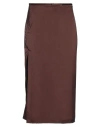 Jacquemus Woman Midi Skirt Cocoa Size 6 Viscose, Elastane In Brown