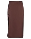 Jacquemus La Jupe Notte Viscose Satin Midi Skirt In Brown