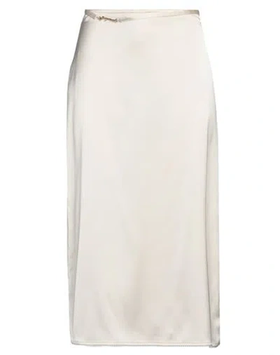 Jacquemus Woman Midi Skirt Cream Size 6 Viscose, Elastane In White