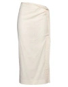 Jacquemus Woman Midi Skirt Off White Size 4 Cotton In Off White