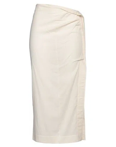 Jacquemus Woman Midi Skirt Off White Size 4 Cotton