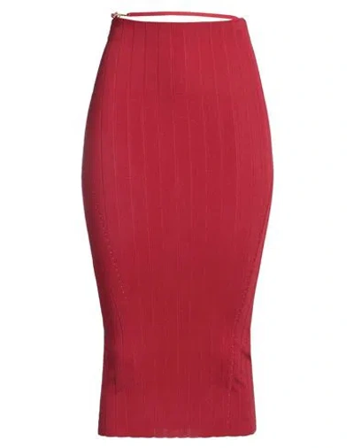 Jacquemus Red Les Sculptures 'la Jupe Pralù' Midi Skirt In 480 Dark Red