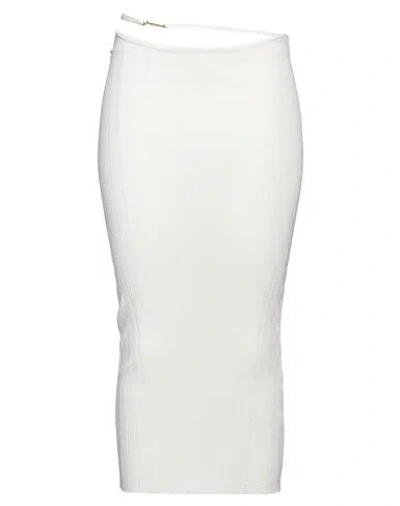 Jacquemus Woman Midi Skirt White Size 8 Viscose, Polyester