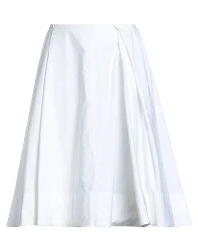 Jacquemus Woman Midi Skirt White Size 8 Cotton