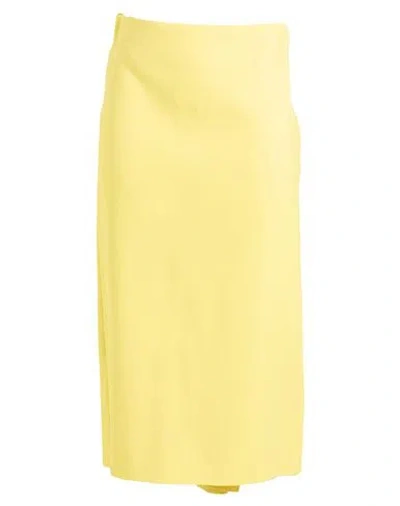 Jacquemus Woman Midi Skirt Yellow Size 8 Viscose, Elastane
